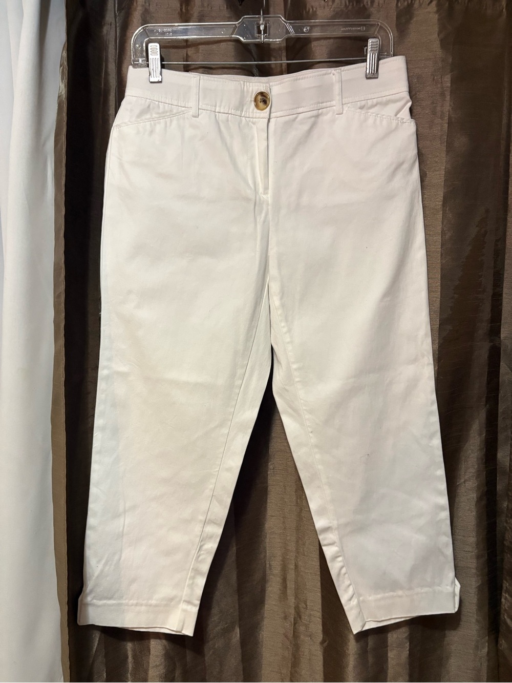 Counterparts Cream Stretch Capri Pants for Kids